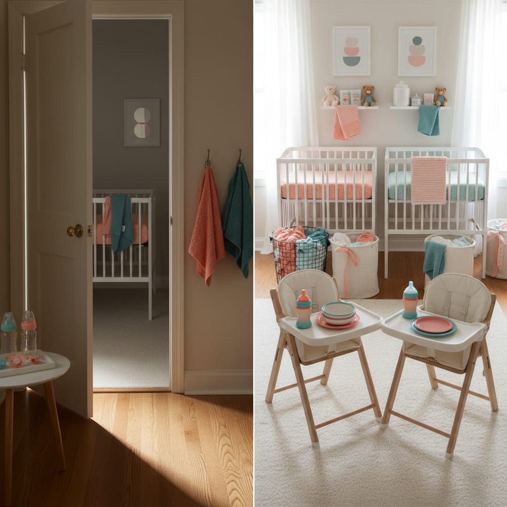 Twin Separation Anxiety at Bedtime: 8-18 Months
